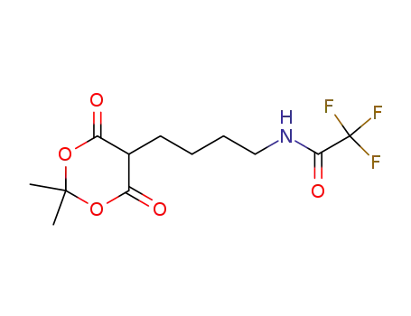Molecular Structure of 130710-91-7 (Acetamide,
N-[4-(2,2-dimethyl-4,6-dioxo-1,3-dioxan-5-yl)butyl]-2,2,2-trifluoro-)