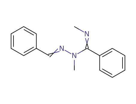Molecular Structure of 95642-90-3 (Benzenecarboximidic acid, N-methyl-,
methyl(phenylmethylene)hydrazide)