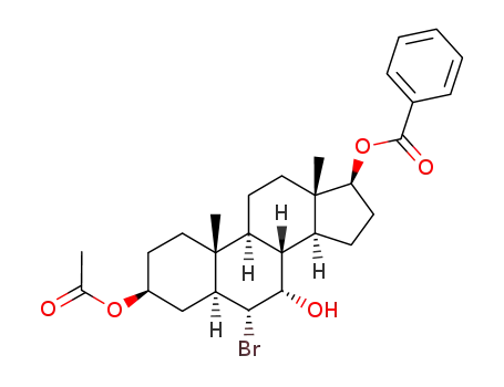 6α-bromo-5α-androstane-3β,7α,17β-triol 3-acetate 17-benzoate
