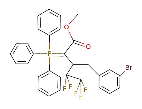 Methyl 4-(m-bromophenyl)-3-perfluoroethyl-2-triphenylphosphoranylidenebut-3-enoate