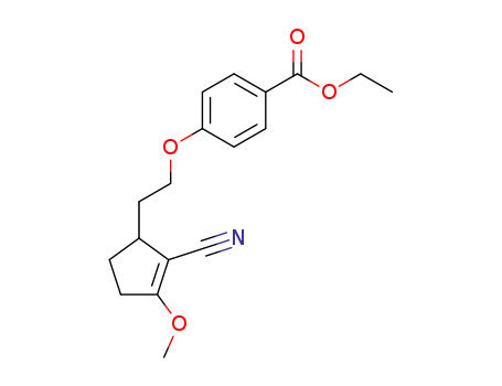 ethyl 4-<2-(2-cyano-3-methoxy-2-cyclopentenyl)ethoxy>benzoate