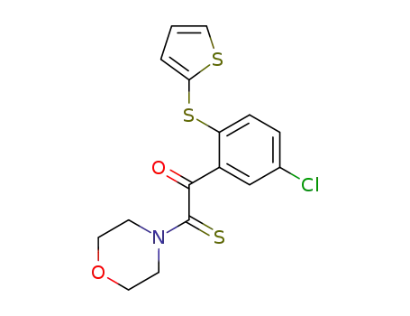 1-{5-Chloro-2-[(thiophen-2-yl)sulfanyl]phenyl}-2-(morpholin-4-yl)-2-sulfanylideneethan-1-one