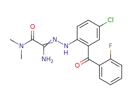 Molecular Structure of 65699-02-7 (Ethanimidic acid, 2-(dimethylamino)-2-oxo-,
2-[4-chloro-2-(2-fluorobenzoyl)phenyl]hydrazide)