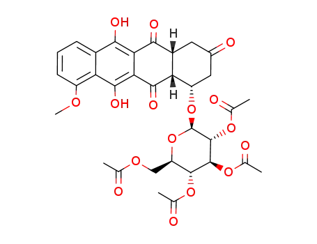 (6aR,7S,10aR)-6a,7,8,9,10,10a-Hexahydro-5,12-dihydroxy-4-methoxy-7-(2',3',4',6'-tetra-O-acetyl-β-D-glucopyranosyloxy)naphthacene-6,9,11-trione