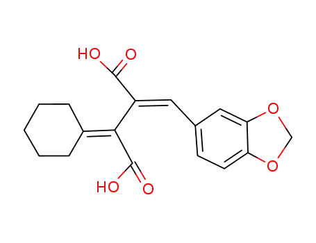 2-[1-Benzo[1,3]dioxol-5-yl-meth-(E)-ylidene]-3-cyclohexylidene-succinic acid