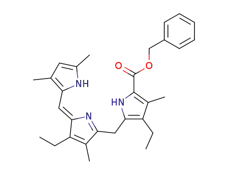 1H-Pyrrole-2-carboxylic acid,
5-[[2-[(3,5-dimethyl-1H-pyrrol-2-yl)methylene]-3-ethyl-4-methyl-2H-pyrrol
-5-yl]methyl]-4-ethyl-3-methyl-, phenylmethyl ester, (Z)-