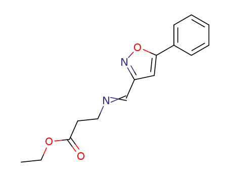 Molecular Structure of 344318-35-0 (3-{[1-(5-Phenyl-isoxazol-3-yl)-meth-(Z)-ylidene]-amino}-propionic acid ethyl ester)