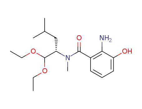 Benzamide,
2-amino-N-[1-(diethoxymethyl)-3-methylbutyl]-3-hydroxy-N-methyl-, (S)-