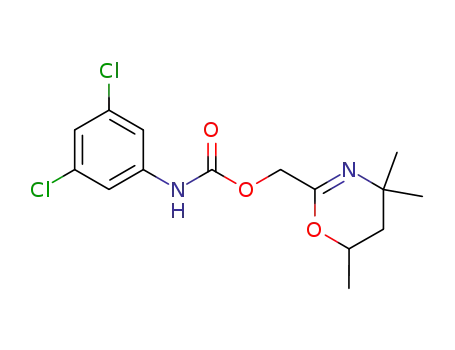 Molecular Structure of 86353-62-0 (Carbamic acid, (3,5-dichlorophenyl)-,
(5,6-dihydro-4,4,6-trimethyl-4H-1,3-oxazin-2-yl)methyl ester)