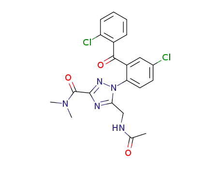 5-(acetylamino-methyl)-1-[4-chloro-2-(2-chloro-benzoyl)-phenyl]-1<i>H</i>-[1,2,4]triazole-3-carboxylic acid dimethylamide