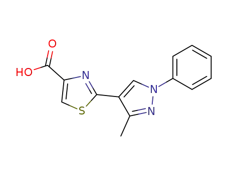 4-Thiazolecarboxylic acid, 2-(3-methyl-1-phenyl-1H-pyrazol-4-yl)-