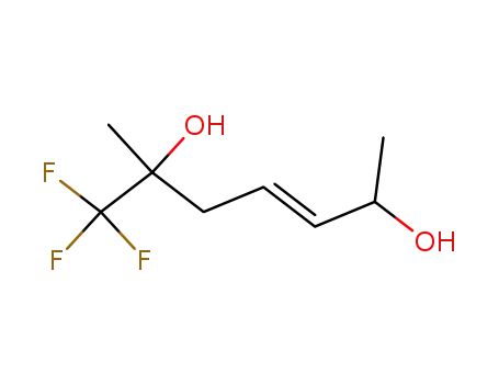 Molecular Structure of 141207-42-3 (3-Heptene-2,6-diol, 7,7,7-trifluoro-6-methyl-)