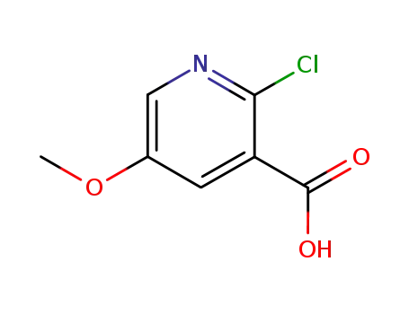 Molecular Structure of 74650-71-8 (2-chloro-5-methoxy-3-pyridinecarboxylic acid)