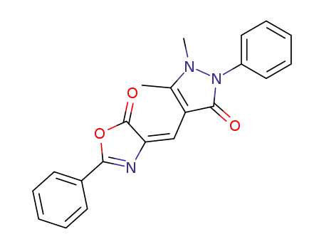 4-(1,5-dimethyl-3-oxo-2-phenyl-2,3-dihydro-1<i>H</i>-pyrazol-4-ylmethylene)-2-phenyl-4<i>H</i>-oxazol-5-one
