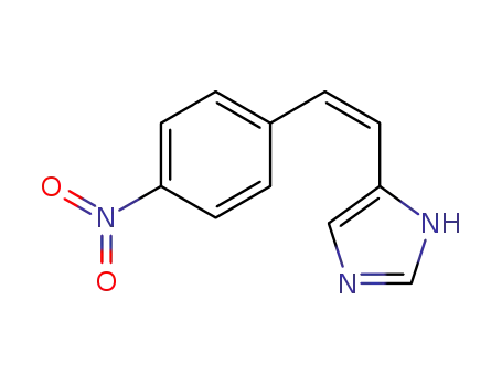 Molecular Structure of 75840-83-4 (5-[(Z)-2-(4-Nitro-phenyl)-vinyl]-1H-imidazole)