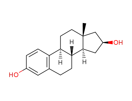 Molecular Structure of 1225-58-7 (3,5(10)-triene-3,16-diol, (16.beta.)-Estra-1)