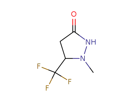 Molecular Structure of 153893-99-3 (1-methyl-5-(trifluoromethyl)-2,3,4,5-tetrahydropyrazol-3-one)