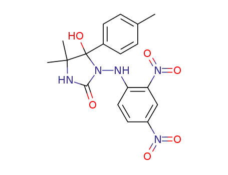 2-Imidazolidinone,
1-[(2,4-dinitrophenyl)amino]-5-hydroxy-4,4-dimethyl-5-(4-methylphenyl)-