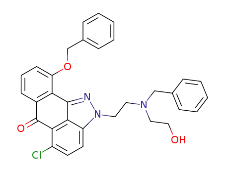 5-chloro-2-<2-<(2-hydroxyethyl)(phenylmethyl)amino>ethyl>-10-(phenylmethoxy)anthra<1,9-cd>pyrazol-6(2H)-one
