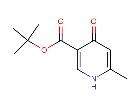 Molecular Structure of 88251-84-7 (3-Pyridinecarboxylic acid, 1,4-dihydro-6-methyl-4-oxo-,
1,1-dimethylethyl ester)
