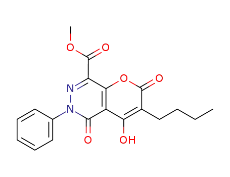 3-butyl-6-phenyl-4-hydroxy-8-methoxycarbonylpyrano<2,3-d>pyridazine-2,5(6H)-dione