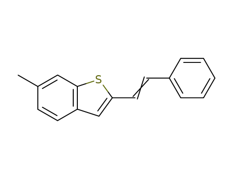 Benzo[b]thiophene, 6-methyl-2-(2-phenylethenyl)-