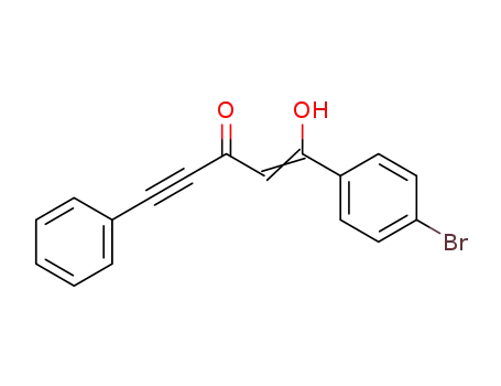 Molecular Structure of 143156-75-6 (1-Penten-4-yn-3-one, 1-(4-bromophenyl)-1-hydroxy-5-phenyl-)