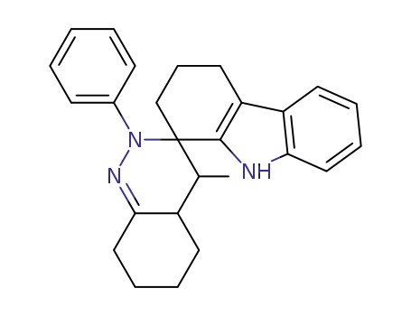 Molecular Structure of 87268-57-3 (1,2,3,4-Tetrahydrocarbazole-1-spiro-3'-(2'-phenyl-4'-methyl-D<sup>1'(8'a)</sup>-octahydrocinnoline))