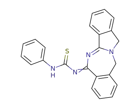 1-[11H,13H-Benzo[5,6][1,3]diazepino[2,1-a]isoindol-(6E)-ylidene]-3-phenyl-thiourea
