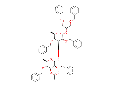 O-(3-O-acetyl-2,4-di-O-benzyl-α-D-rhamnopyranosyl)-(1<*>3')-O-(2',4'-di-O-benzyl-α-D-rhamnopyranosyl)-(1'<*>2)-1,3-di-O-benzylglycerol