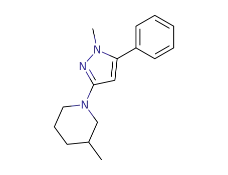 3-methyl-1-(1-methyl-5-phenyl-3-pyrazolyl)piperidine