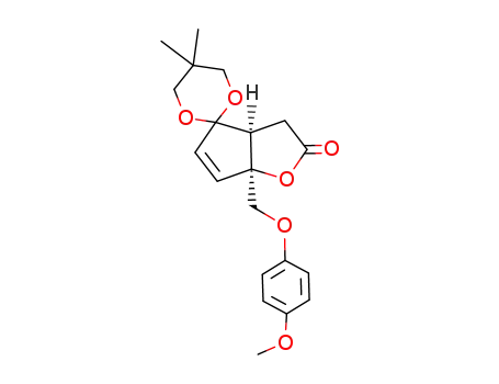 (3aS,6aS)-6a-(4-methoxyphenoxymethyl)-5',5'-dimethyl-3a,6a-dihydrospiro<4H-cyclopenta<b>furan-4,2'-<1,3>dioxan>-2(3H)-one