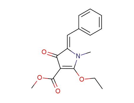 (Z)-5-Benzyliden-2-ethoxy-1-methyl-4-oxo-2-pyrrolin-3-carbonsaeuremethylester