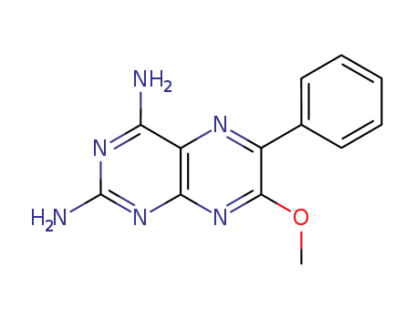 Molecular Structure of 19375-92-9 (2,4-Pteridinediamine, 7-methoxy-6-phenyl-)