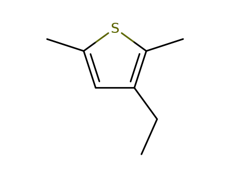 Molecular Structure of 55735-23-4 (Thiophene, 3-ethyl-2,5-dimethyl-)