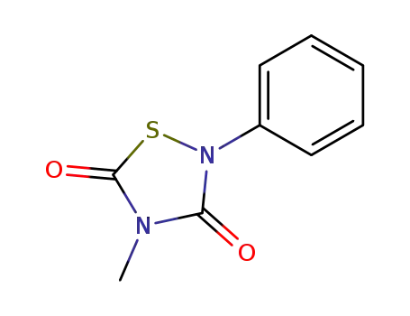 Molecular Structure of 20354-13-6 (1,2,4-Thiadiazolidine-3,5-dione, 4-methyl-2-phenyl-)