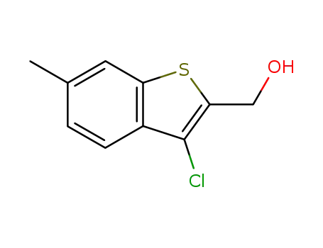 Molecular Structure of 84258-85-5 (3-chloro-2-hydroxymethyl-6-methylbenzo<b>thiophene)
