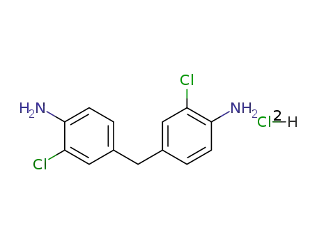 Molecular Structure of 64049-29-2 (4-(4-amino-3-chlorobenzyl)-2-chloroanilinium chloride)