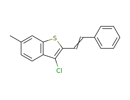 Molecular Structure of 84258-87-7 (3-chloro-6-methyl-2-styrylbenzo<b>thiophene)