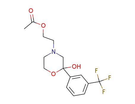 Molecular Structure of 79039-65-9 (2-{2-hydroxy-2-[3-(trifluoromethyl)phenyl]morpholin-4-yl}ethyl acetate)