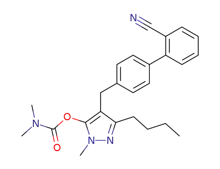 Dimethyl-carbamic acid 5-butyl-4-(2'-cyano-biphenyl-4-ylmethyl)-2-methyl-2H-pyrazol-3-yl ester