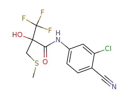 Propanamide,
N-(3-chloro-4-cyanophenyl)-3,3,3-trifluoro-2-hydroxy-2-[(methylthio)meth
yl]-