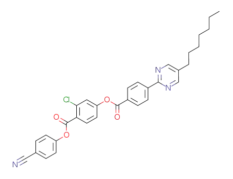 2-Chloro-4-[4-(5-heptyl-pyrimidin-2-yl)-benzoyloxy]-benzoic acid 4-cyano-phenyl ester