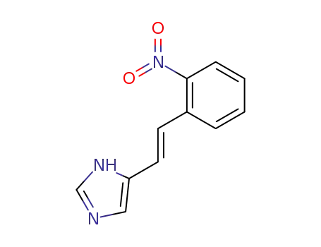 Molecular Structure of 75840-88-9 (5-[(E)-2-(2-Nitro-phenyl)-vinyl]-1H-imidazole)