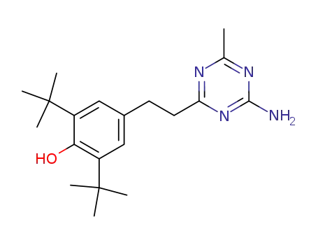 Molecular Structure of 114811-79-9 (2-amino-4-methyl-6-<β-(4-hydroxy-3,5-di-tert-butylphenyl)ethyl>-sym-triazine)