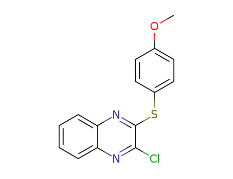 Molecular Structure of 87378-88-9 (2-Chloro-3-[(4-methoxyphenyl)thio]quinoxaline)