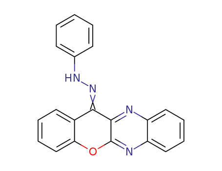 Molecular Structure of 89569-47-1 (12H-[1]Benzopyrano[2,3-b]quinoxalin-12-one, phenylhydrazone)