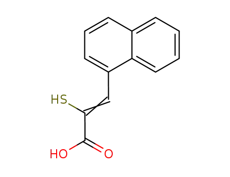 Molecular Structure of 88220-26-2 (2-Mercapto-3-(1-naphthalenyl)propenoic acid)