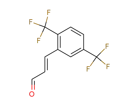 Molecular Structure of 861897-70-3 (2-Propenal, 3-[2,5-bis(trifluoromethyl)phenyl]-, (2E)-)