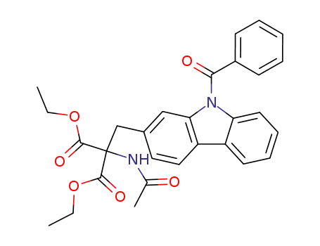 2-Acetylamino-2-(9-benzoyl-9H-carbazol-2-ylmethyl)-malonic acid diethyl ester